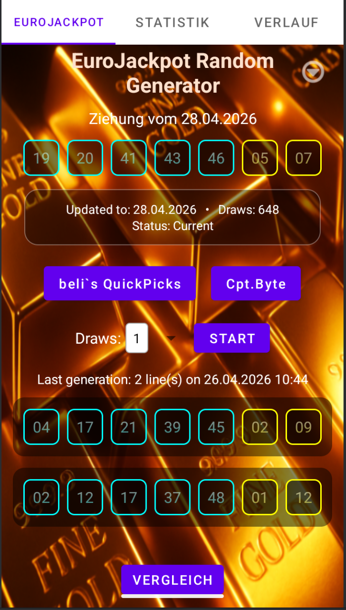 EuroJackpot Random Generator screenshot 2